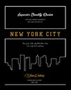 Vector typograhy new york