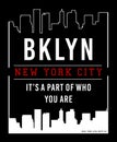 Vector typograhy brooklyn Royalty Free Stock Photo