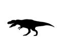 Vector tyrannosaurus rex dinosaur silhouette Royalty Free Stock Photo