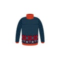 Vector ugly sweaters for Christmas party. Knitted jumpers with winter patterns