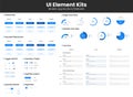 Vector UI Elements kit for website template and Mobile Application Royalty Free Stock Photo