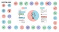 Vector UI Kit with Various Icons and Elements for Web and Mobile Applications Royalty Free Stock Photo
