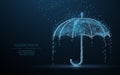 Vector umbrella rain protection.