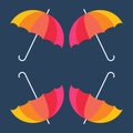 Vector umbrellas. Abstract seamless pattern design