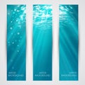 Vector under water banners set