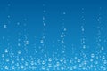 Vector underwater air bubbles texture isolated Royalty Free Stock Photo