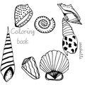 Vector Underwater Sea Cartoon. Various Seashells. Great For Web Page Background, Wrapping Paper, Cards,notebook And Invitation