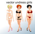 Vector undress girls