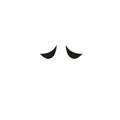 Vector unicorn eyelashes. Closed woman eyes. Vector icon. Cute design Royalty Free Stock Photo