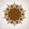 Vector union conceptual symbol. Festive design element with star