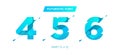 Vector Unique Futuristic Numbers. Decorative Headline Typeface