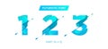 Vector Unique Futuristic Numbers. Decorative Headline Typeface