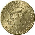 Vector United States coin Half dollar Royalty Free Stock Photo