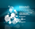 Vector universal glamorous cosmetic blank advertising template