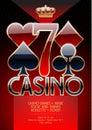 Vector unusual flyer for casino party