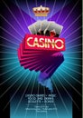 Vector unusual modern style flyer for casino party