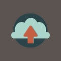 Vector of upload cloud symbol