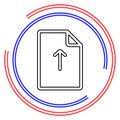 Vector Upload file icon - file document symbol