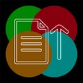 Vector Upload file icon - file document Royalty Free Stock Photo