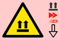 Vector Upward Direction Warning Triangle Sign Icon