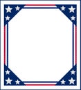 Vector US patriotic border. Royalty Free Stock Photo