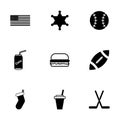 Vector usa icon set Royalty Free Stock Photo