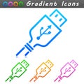 Vector usb plug symbol icon Royalty Free Stock Photo