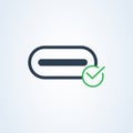 Vector usb type-c port and usb-c. tick mark and green good symbol Royalty Free Stock Photo