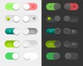 Vector User Interface Set including Round switches Royalty Free Stock Photo