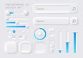 Vector Ux, ui kit. Interface buttons, sliders set. Royalty Free Stock Photo