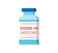 Vector vaccine bottle in flat style. Coronavirus cure in the glass bottle Royalty Free Stock Photo