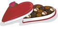 Vector Valentine and assorted chocolates