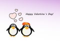 Vector valentineÃÂ´s day card with penguin Royalty Free Stock Photo