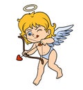 Vector Valentine`s Day character, Angel