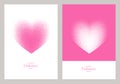Vector ValentineÃ¢â¬â¢s greeting cards with textured heart