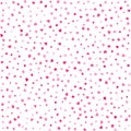 Vector Valentines day seamless pattern with pink hearts white background. Royalty Free Stock Photo