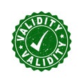 Validity Scratched Stamp with Tick