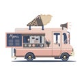 Vector van ice cream Royalty Free Stock Photo