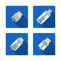 Vector vaporizer atomizers types icons