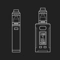 Vector vaporizers mods types illustration