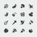 Vector vegetables icons set