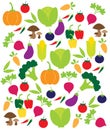 Vector vegetables pattern