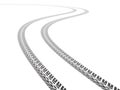 Vector vehicle tire tracks Royalty Free Stock Photo