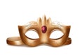 Vector Venetian face mask with red gem Royalty Free Stock Photo