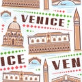 Vector Venice Seamless Pattern Royalty Free Stock Photo