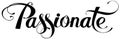 Passionate - custom calligraphy text Royalty Free Stock Photo