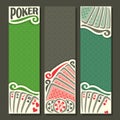 Vector vertical banner of holdem Poker Royalty Free Stock Photo