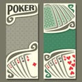 Vector vertical banner of holdem Poker