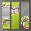 Vector Vertical Banners for American Football Royalty Free Stock Photo
