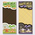 Vector vertical banners for Amusement Park Royalty Free Stock Photo